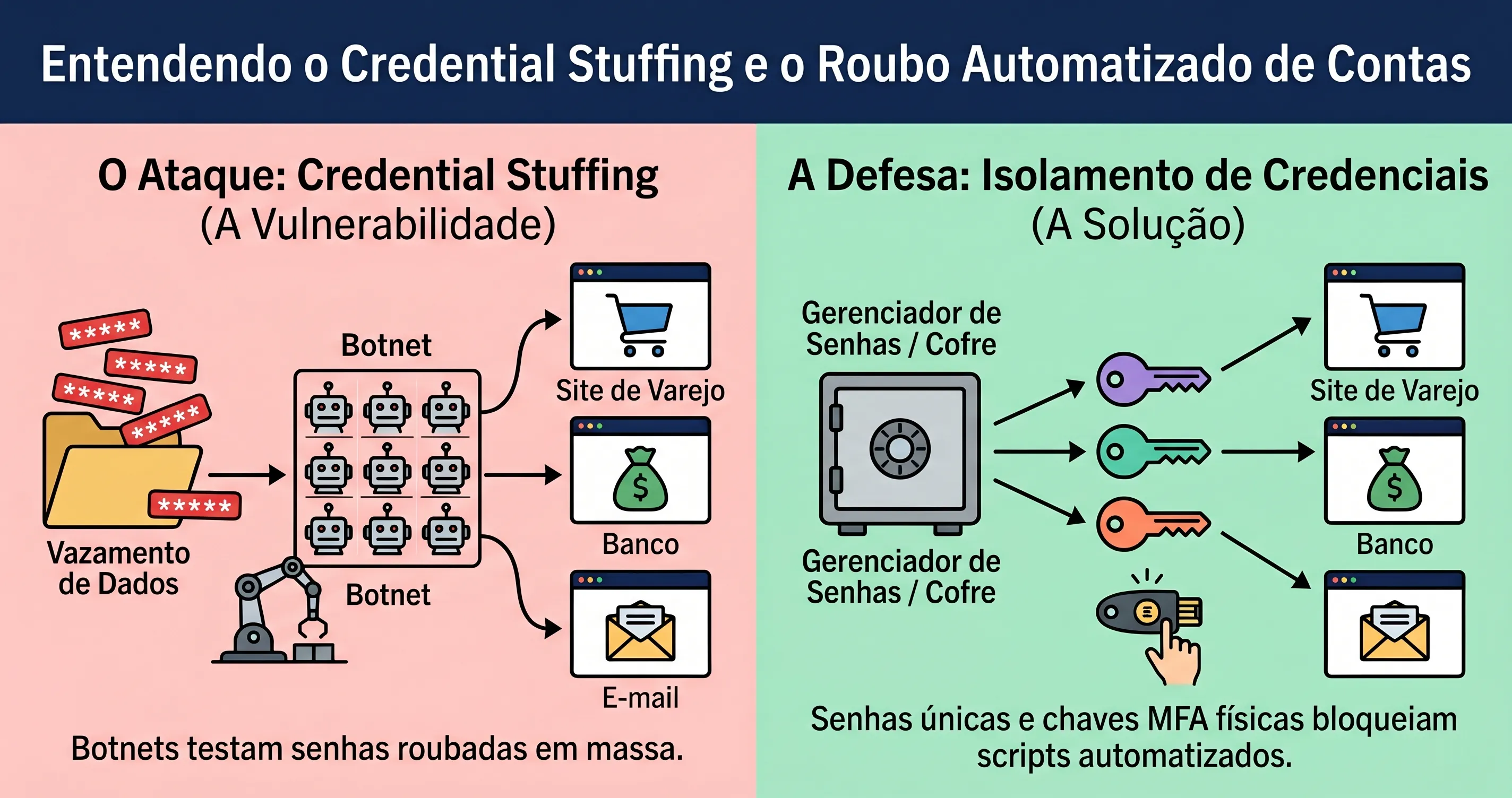 Dashboard de segurança de rede protegendo credenciais e senhas em trânsito